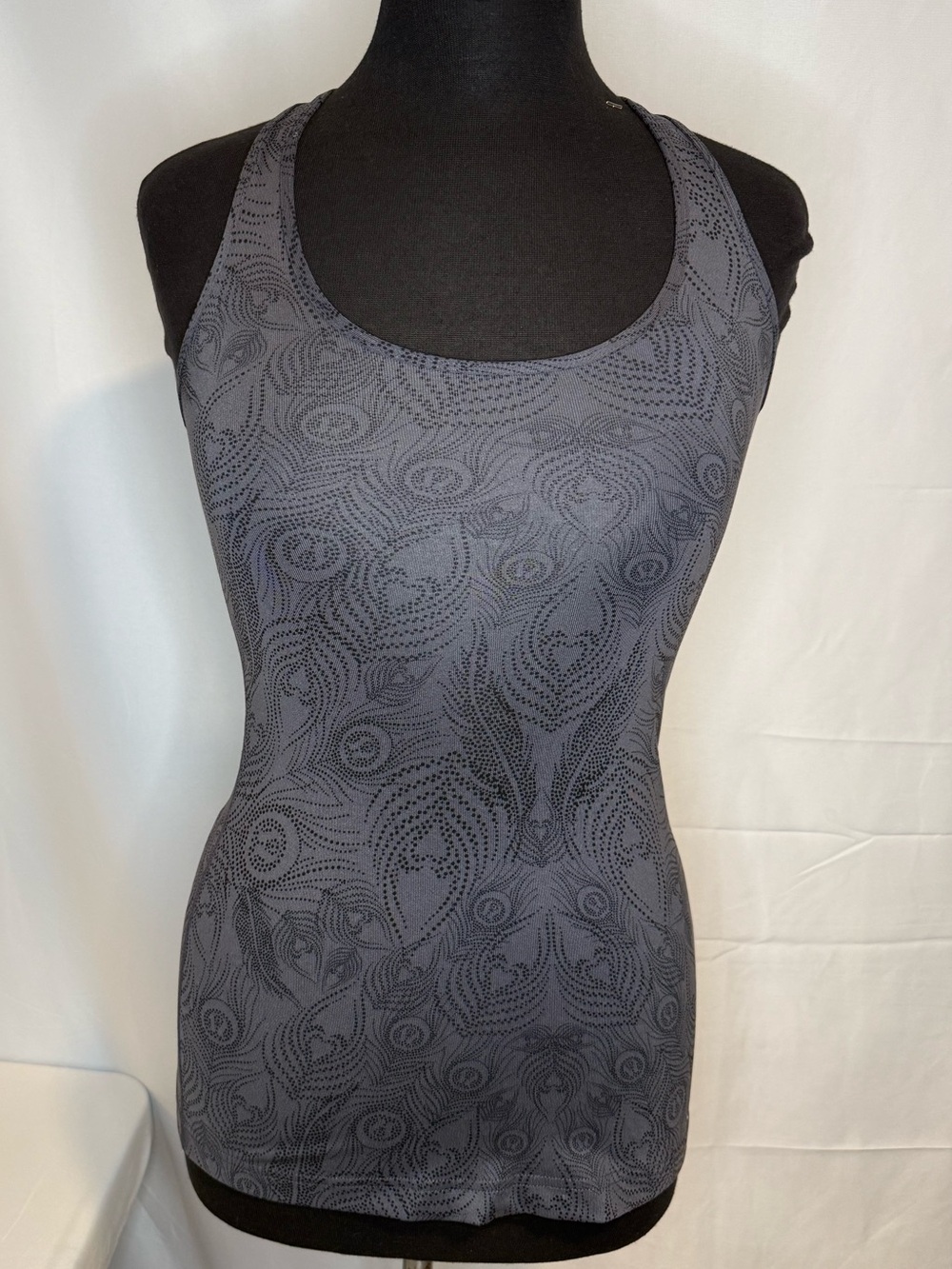 lululemon athletica Gray Patterned Racerback Tank